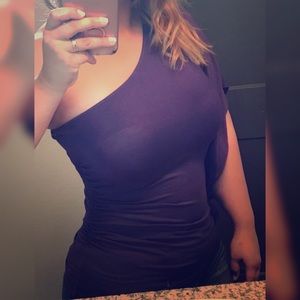 Express One Sleeve Purple Blouse NWT